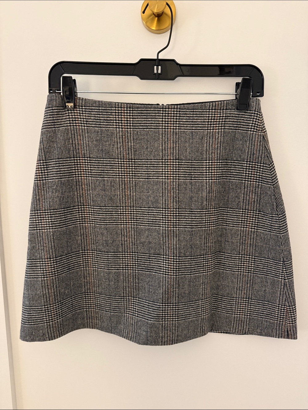 Aritzia Glen Plaid Mini Skirt in Black and White